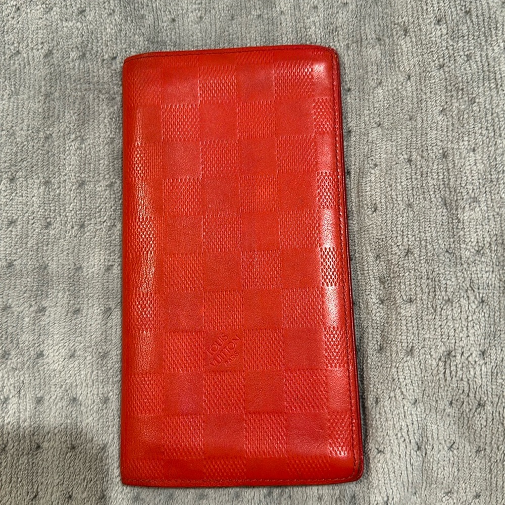 Louis Vuitton Damier Red leather wallet